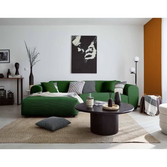 Produit similaire: Canapé d'angle gauche 4 places en velours côtelé vert - LISA DESIGN - Aumance