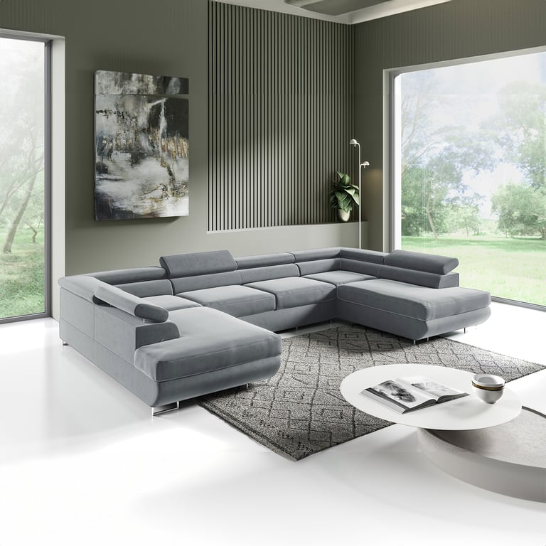 Produit similaire: lyam - Canapé relax convertible velours Gris