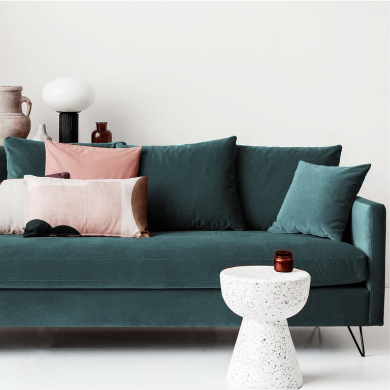 Produit similaire: Villabon - Canapé convertible 4 places en velours vert eucalyptus