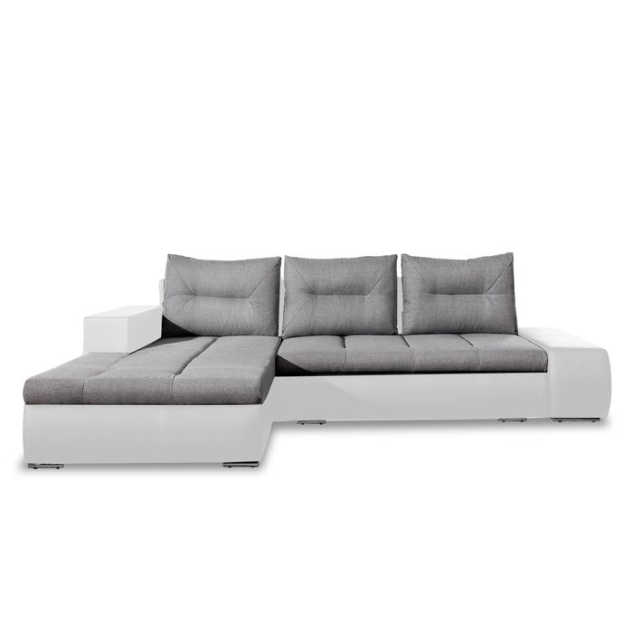 Produit similaire: Canapé d'angle gauche convertible Santiago Gris et Blanc