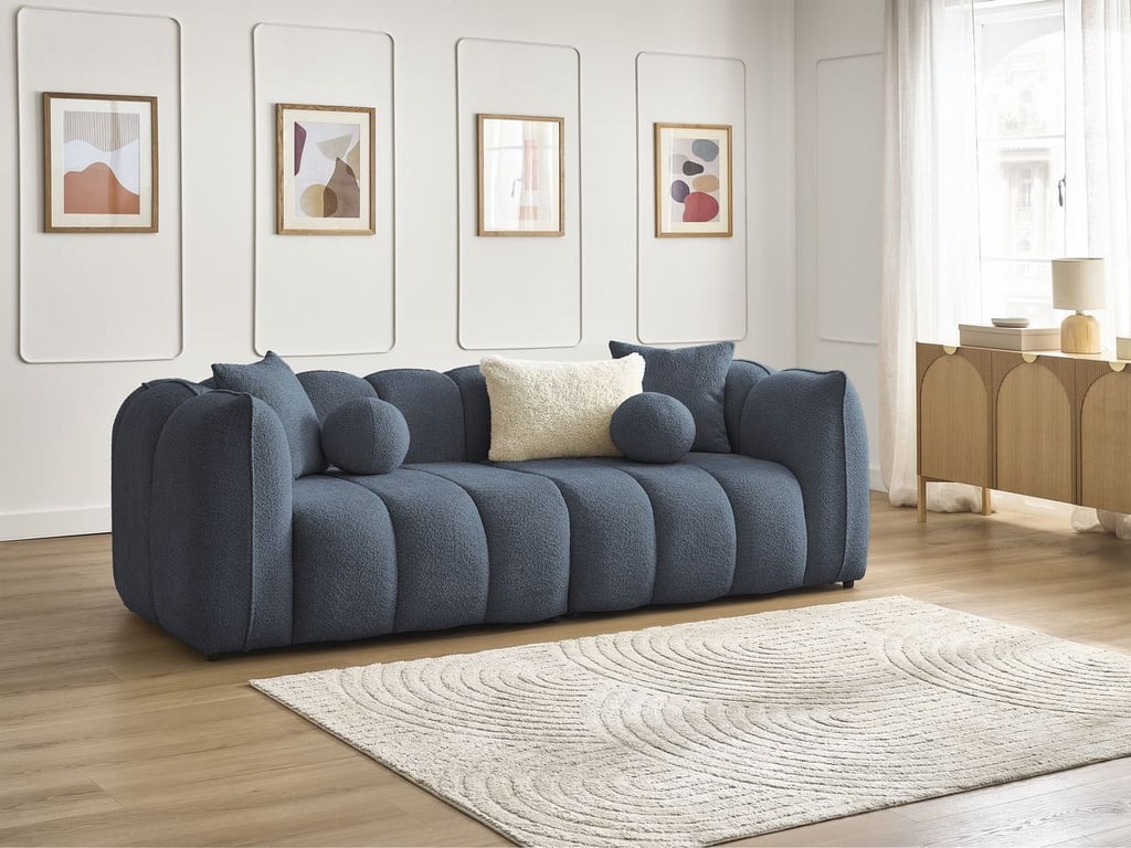 Produit similaire: Canapé droit fixe 3 places DENVER bleu foncé BOBOCHIC