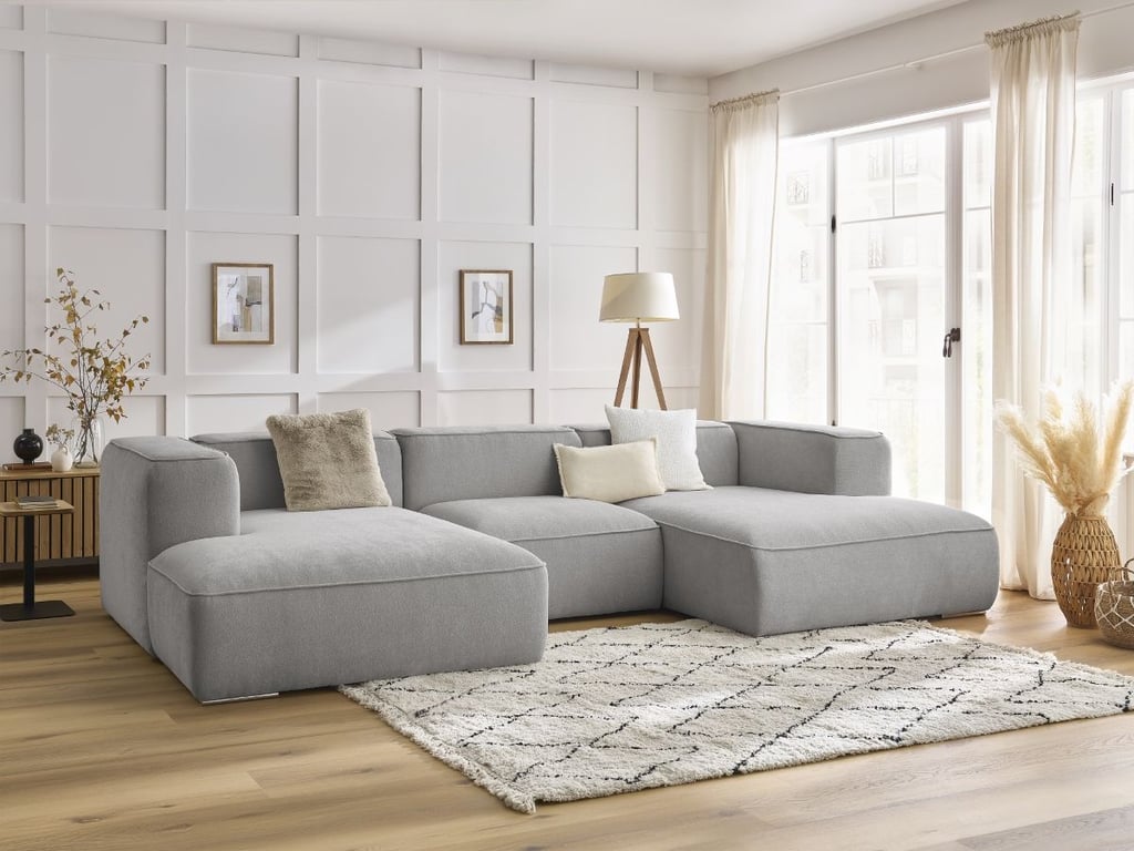 Produit similaire: Canapé panoramique fixe ZEPHYR gris clair BOBOCHIC 4 places