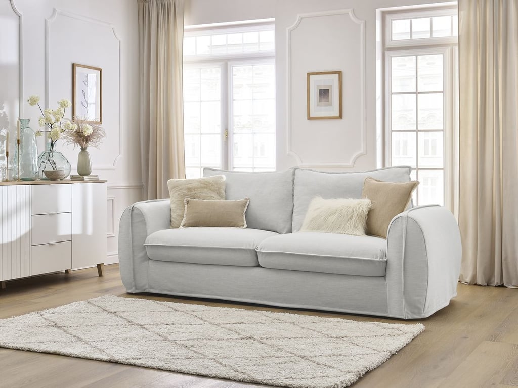 Produit similaire: Canapé droit convertible ARCHIMEDE ouverture express déhoussable gris clair 140x194 BOBOCHIC 3 places