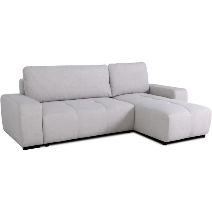 Produit similaire: Canapé d'angle convertible réversible - 3 places - SIERRA - Avec coffre - Tissu Gris - 160 x 82 x 243 cm