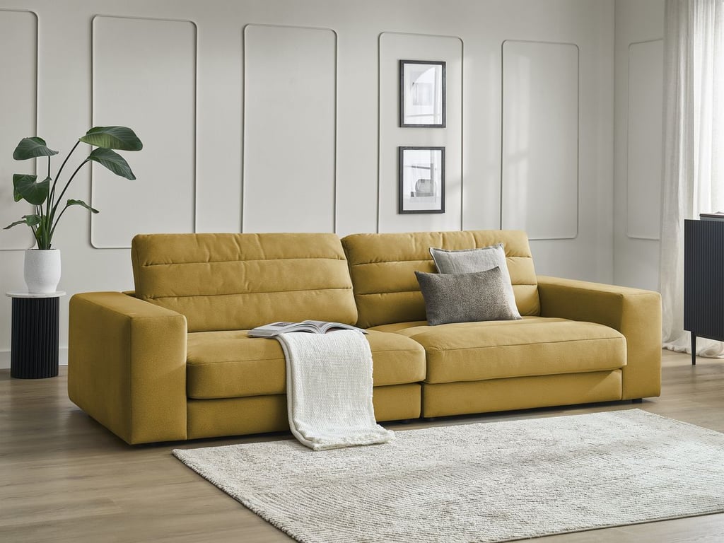 Produit similaire: Canapé droit fixe 3 places SIERRA velours jaune BOBOCHIC