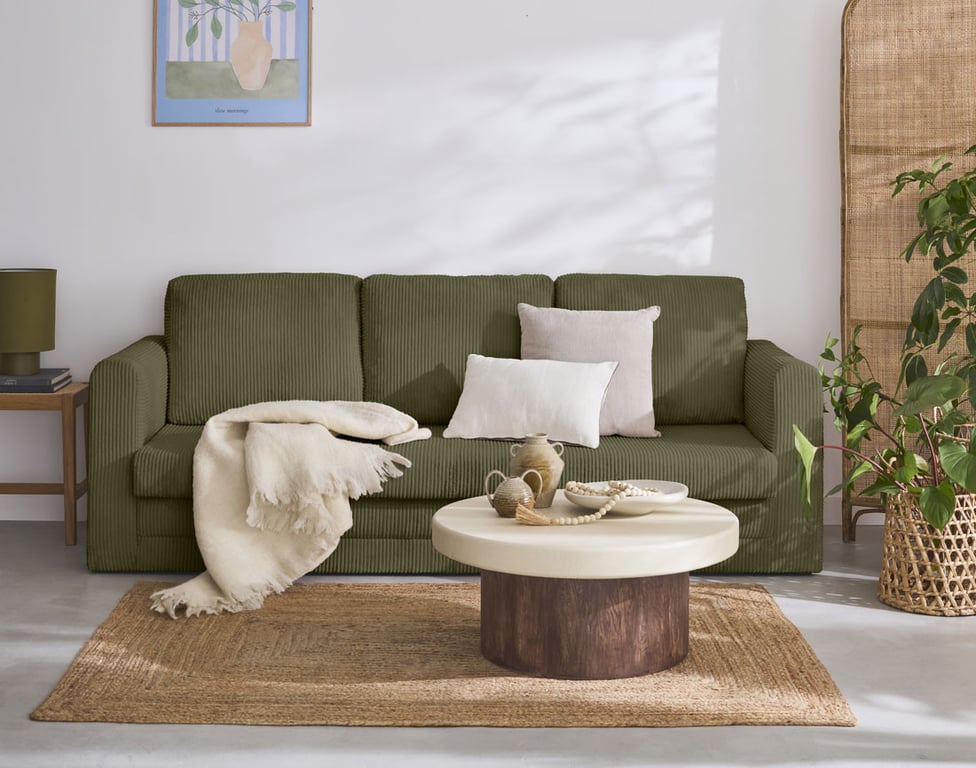 Produit similaire: Marilia - Canapé convertible velours côtelé Vert