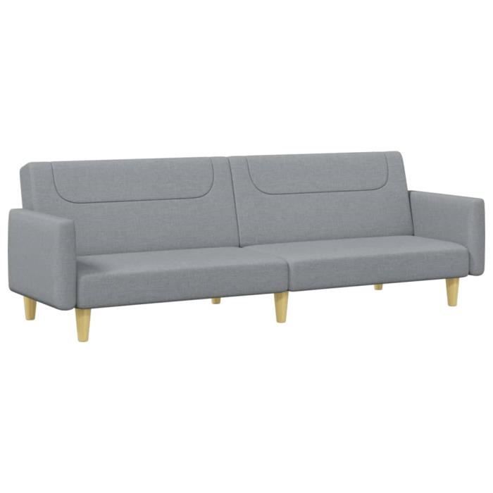 Produit similaire: Mothinessto-6799X-Canapé-lit à 2 places avec repose-pied gris clair tissu