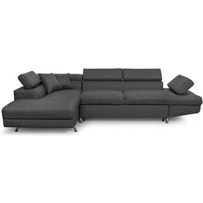 Produit similaire: Canapé d'angle RIO Convertible avec coffre en tissu - Angle Gauche, Gris foncé
