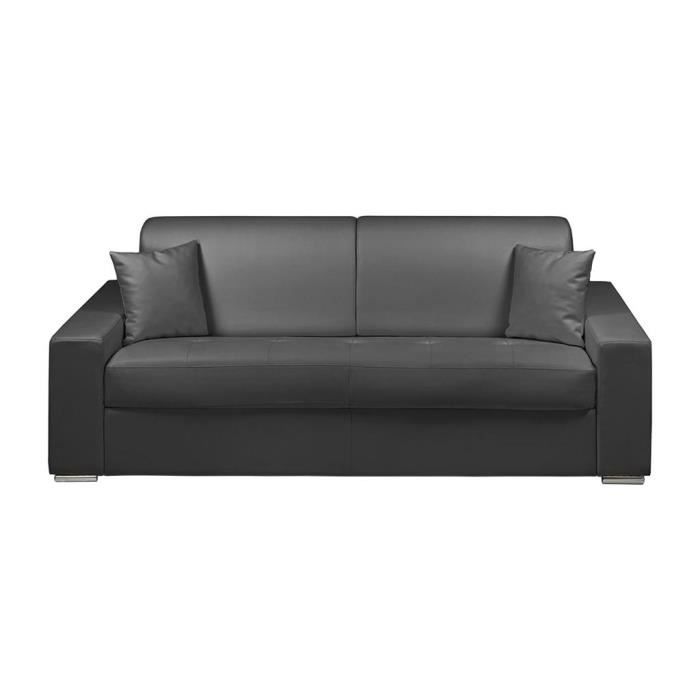 Produit similaire: Canapé 4 places convertible express en simili EMIR - Noir - Couchage 160 cm - Matelas 18 cm