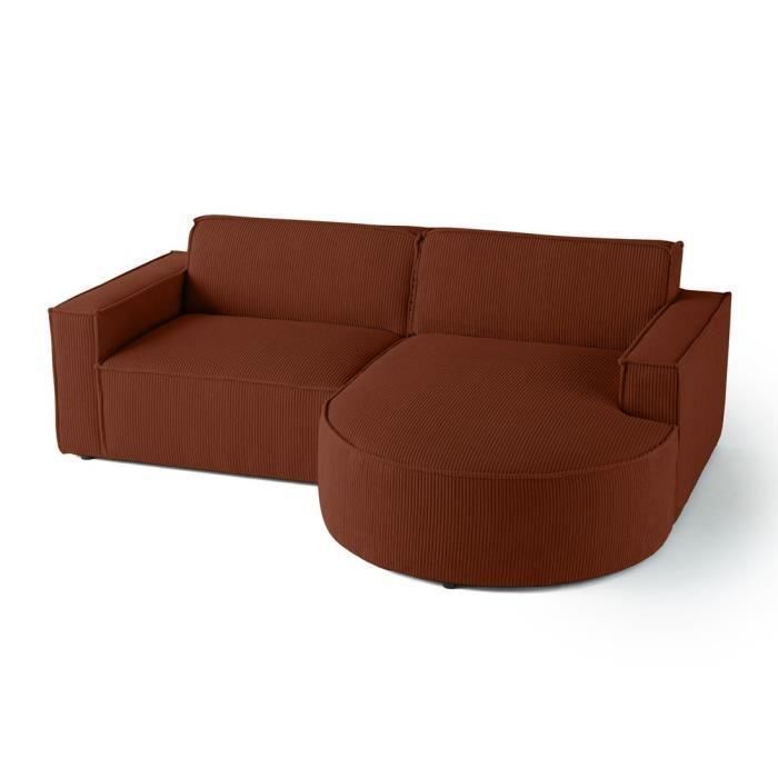 Produit similaire: Spiaggia - canapé d'angle droit - 4 places - en velours côtelé - Terracotta