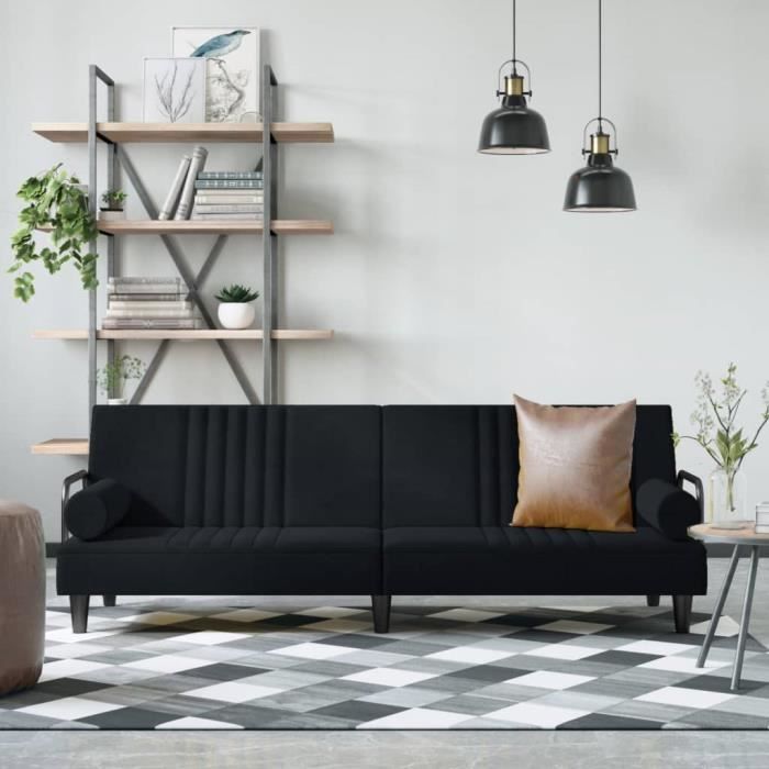 Produit similaire: ZERODIS Canapé-lit avec accoudoirs noir velours AB351898 HB042