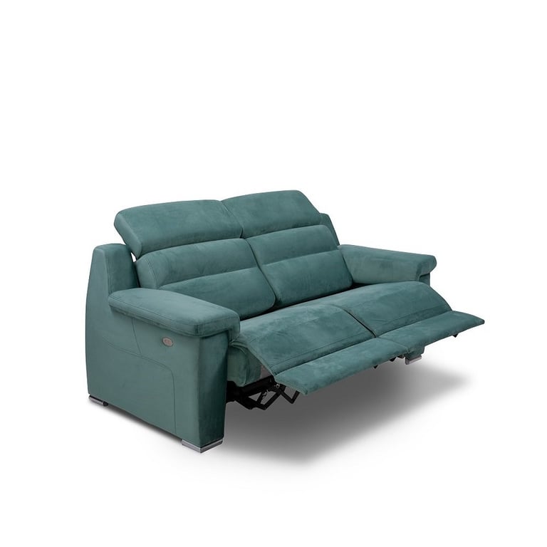 Produit similaire: Canapé 2 places relax électrique RELAXO avec système zéro wall velours bleu menthe
