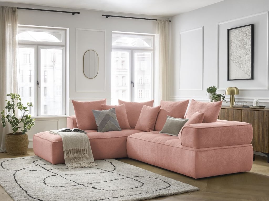 Produit similaire: Canapé d'angle L fixe WHESLEY rose angle gauche BOBOCHIC 4 places