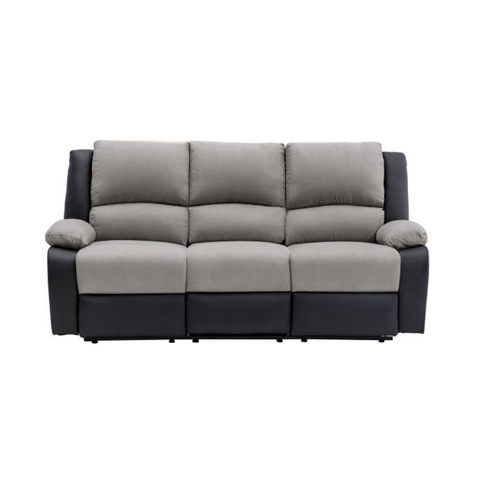 Produit similaire: Canapé de Relaxation électrique 3 places Microfibre et Simili LEO - Noir et gris - L193 x 93 x 96cm - LOUNGITUDE
