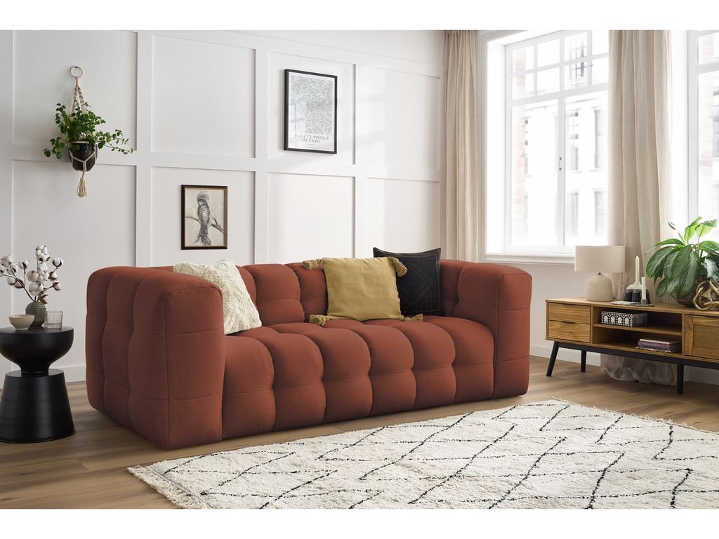 Produit similaire: Canapé droit fixe 3 places CLOUD orange BOBOCHIC