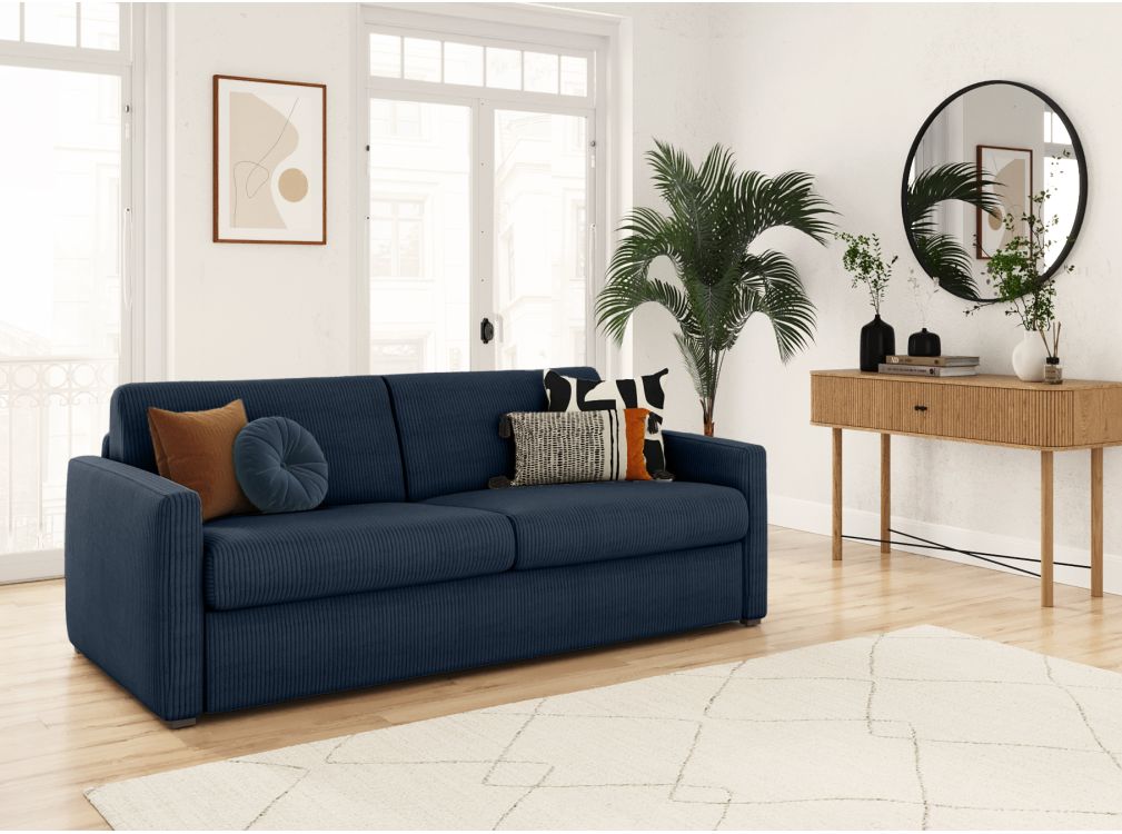 Produit similaire: Canapé Alice convertible velours côtelé Bleu