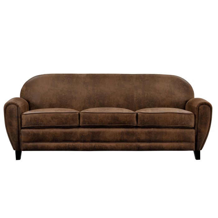 Produit similaire: Canapé 3 places marron vieilli en microfibre -  Rendez-Vous Déco