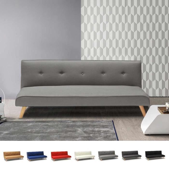 Produit similaire: Canapé-lit convertible 2 places Larimar - MARQUE - Gris foncé - Tissu - Contemporain - Design - Quotidien