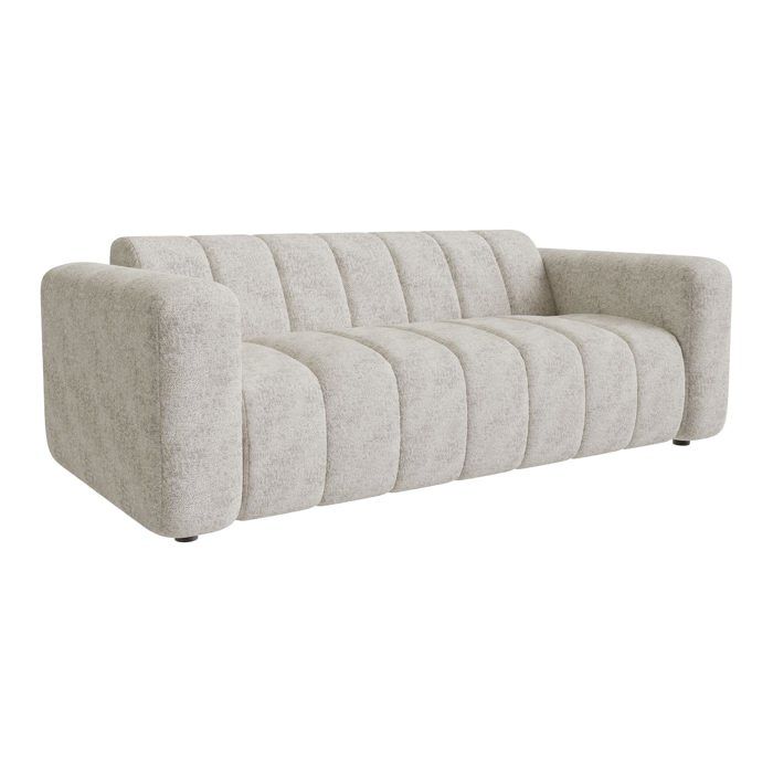 Produit similaire: ALBA - Canapé 3 places en tissu matelassé beige