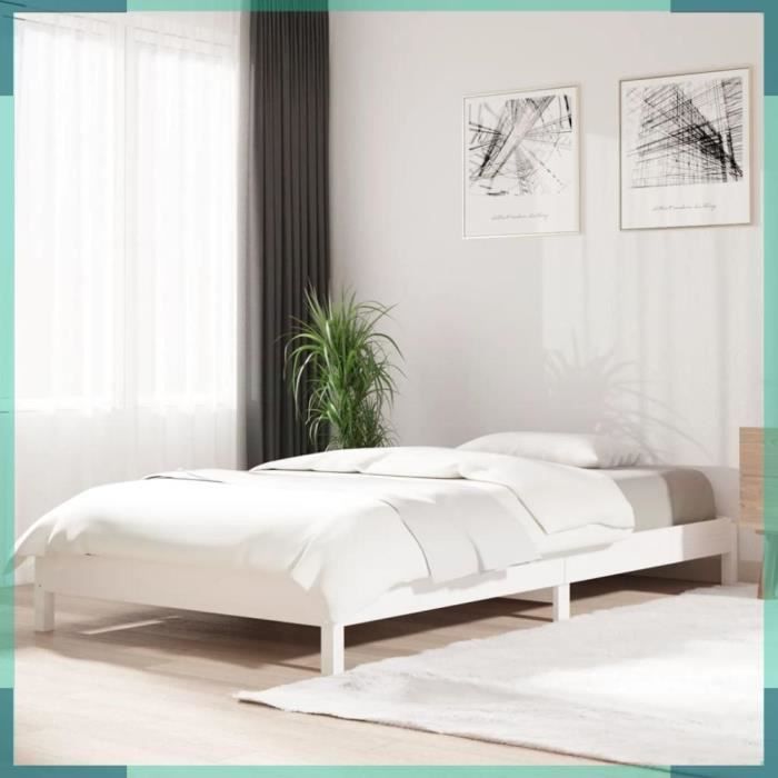 Produit similaire: Lit empilable Blanc 75x190 cm Bois de pin massif-FHE820408