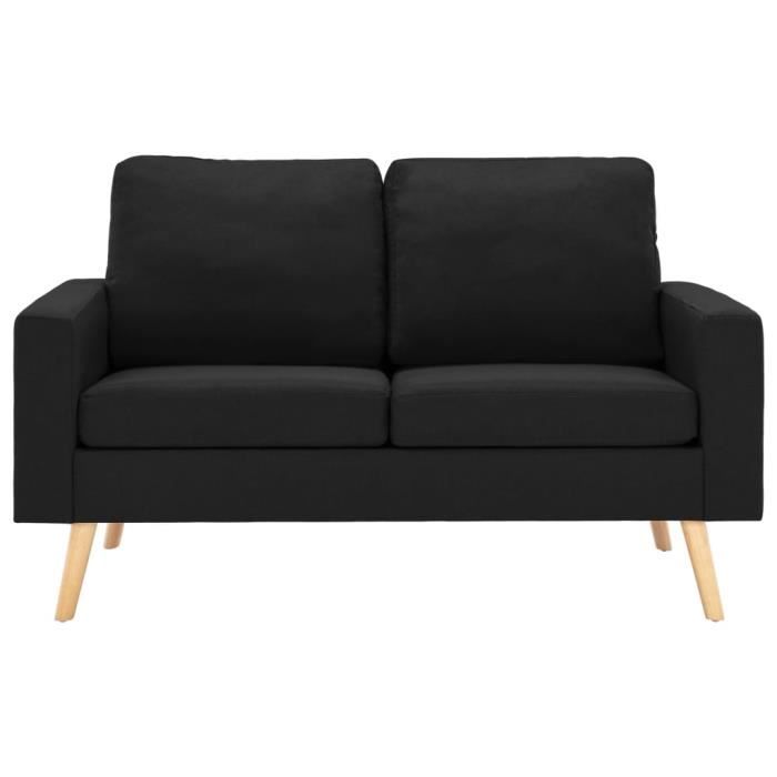 Produit similaire: LEXLIFE Canapé Fixe 2 places - Style scandinave - Tissu Noir - L 130 x P 76 x H 82,5 cm
