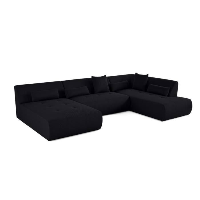 Produit similaire: Onyx - canapé panoramique d'angle droit - 7 places - en tissu mailles 3D - Noir