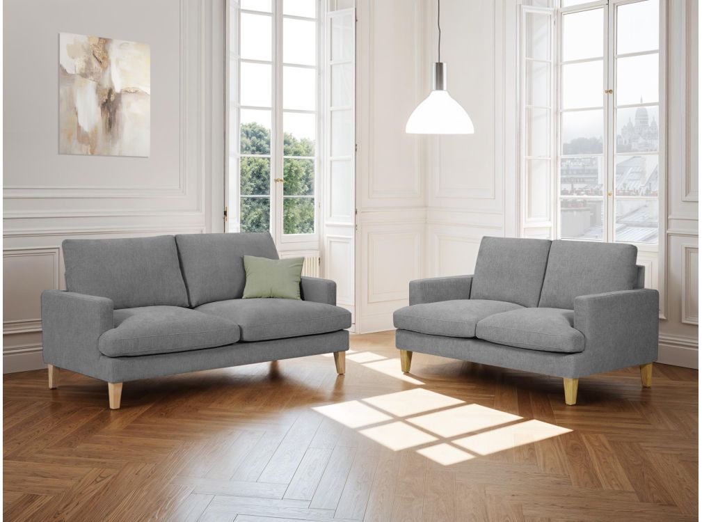 Produit similaire: Ensemble canapés droits 3 + 2 places TALMA en tissu