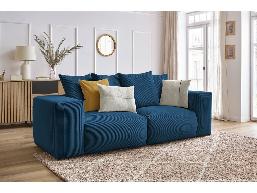 Produit similaire: Canapé droit fixe modulable VOLTAIRE bleu foncé BOBOCHIC 3 places