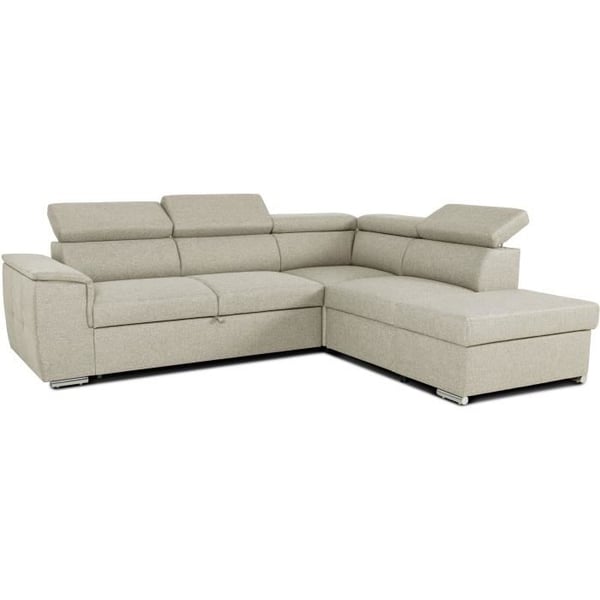 Canapé Daytona angle 5 places tissu beige