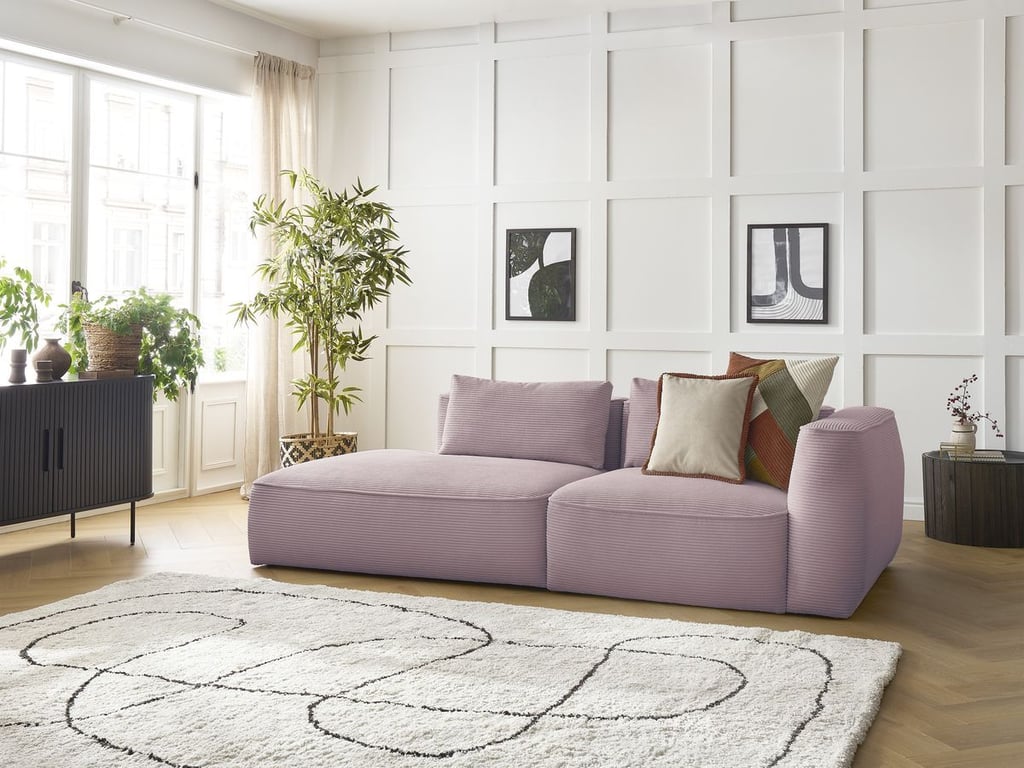 Produit similaire: Canapé droit fixe 3 places LEOPOLD velours côtelé violet accoudoir droit BOBOCHIC