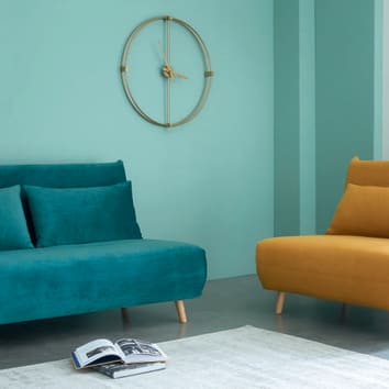 Produit similaire: Nio - Banquette convertible en velours bleu petrole - 2 places