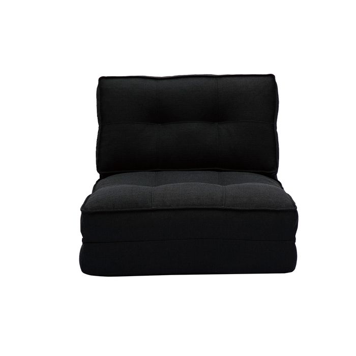 Produit similaire: Chauffeuse 1 place convertible en tissu noir SALLY