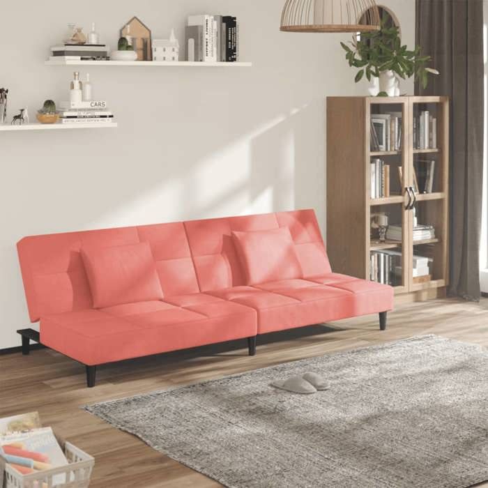 Produit similaire: Canapé-lit à 2 places avec deux oreillers Rose Velours 375810