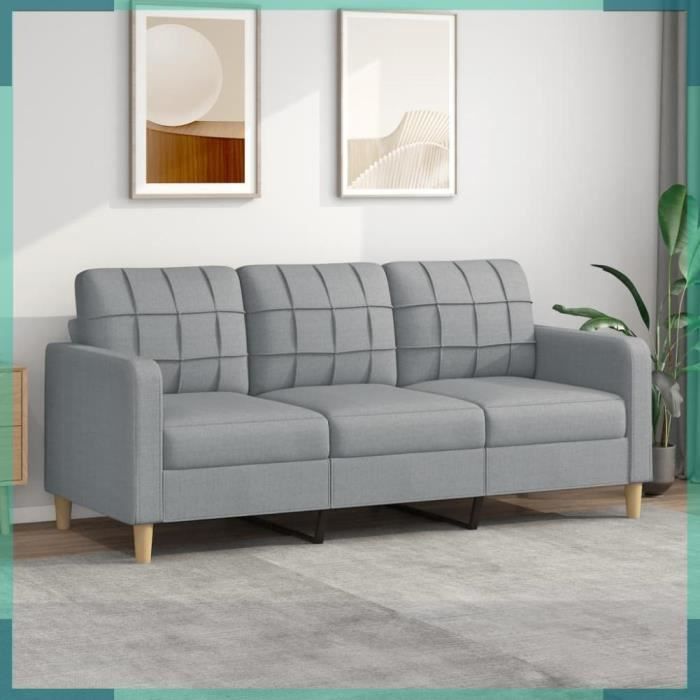Produit similaire: Canapé à 3 places Gris clair 180 cm Tissu-FHE359099