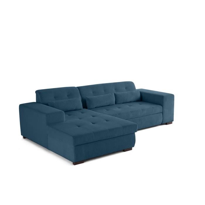 Produit similaire: Vermont - canapé d'angle gauche - 4 places - convertible avec coffre - en velours côtelé - Bleu