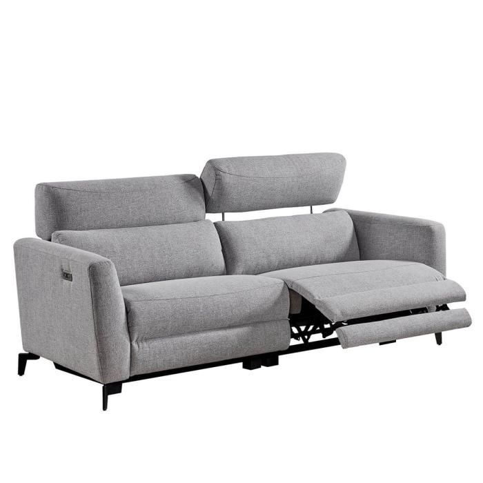 Produit similaire: MUMBAI - Canapé Relax Electrique 3 Places Gris Foncé