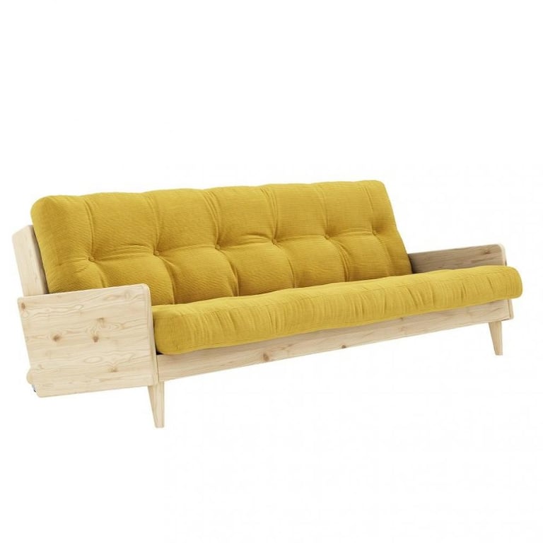 Produit similaire: Canapé 3 places convertible INDIE style scandinave futon miel couchage 130*190 cm.