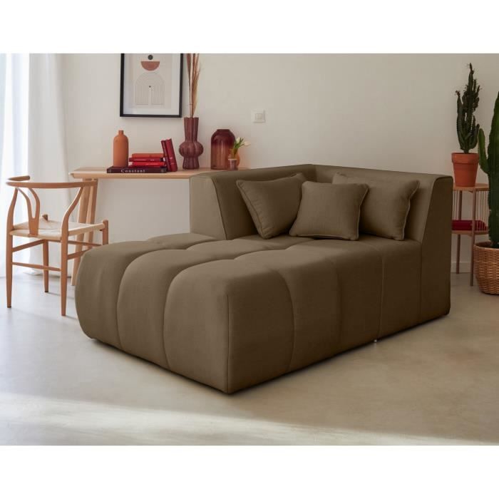 Produit similaire: Caracas - module d'assise méridienne gauche - en tissu - Marron