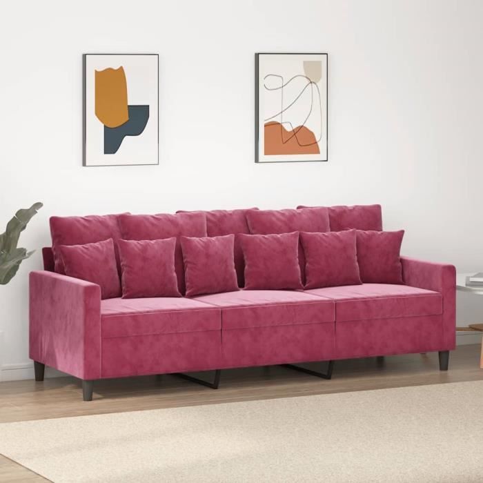 Produit similaire: Canapé salon séjour | Canapé à 3 places | Rouge bordeaux 180 cm Velours 198x77x80 cm
