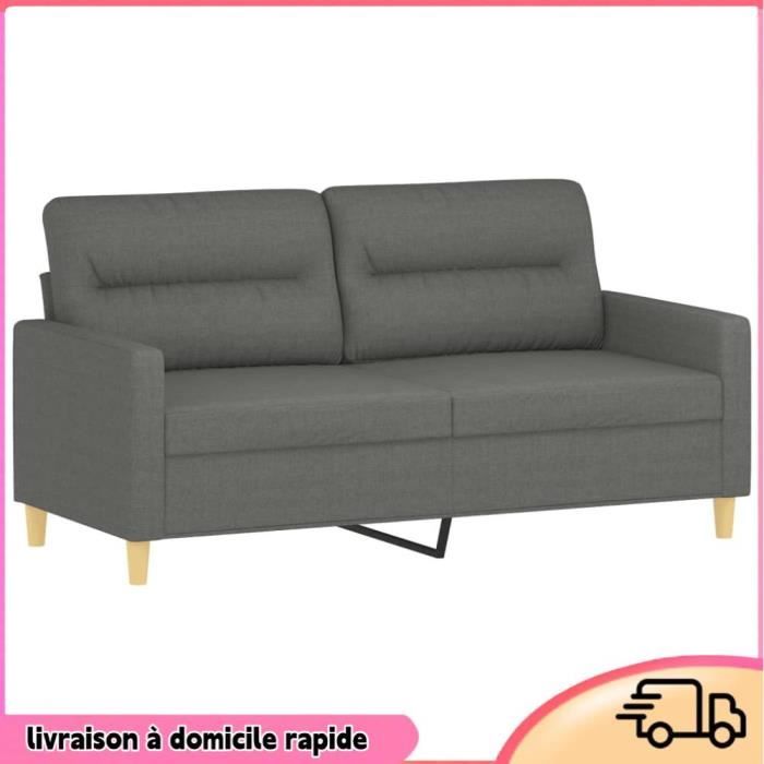 Produit similaire: Cocosity Canapé à 2 places Gris foncé 140 cm Tissu - 7894202887735
