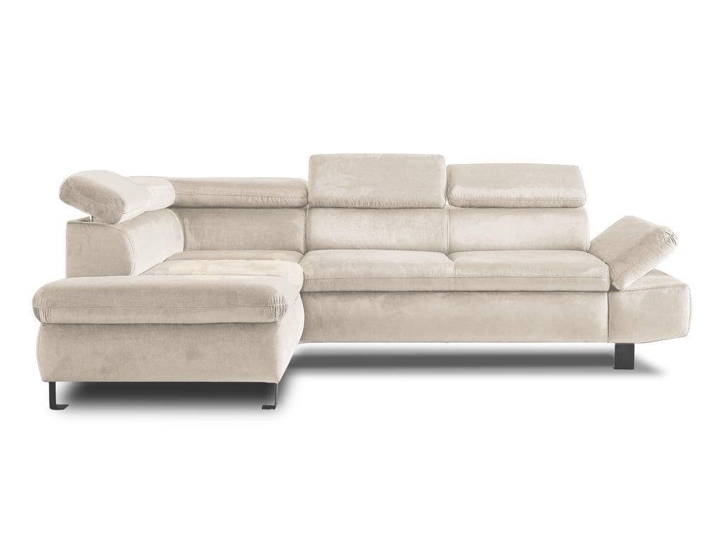 Produit similaire: Nairobi - Canapé d'angle gauche convertible 5 places Velours Beige