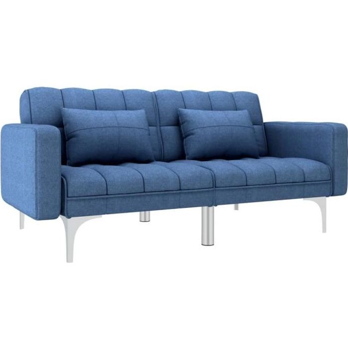 Produit similaire: Canapé-lit Bleu Tissu - - Convertible - Avec accoudoirs