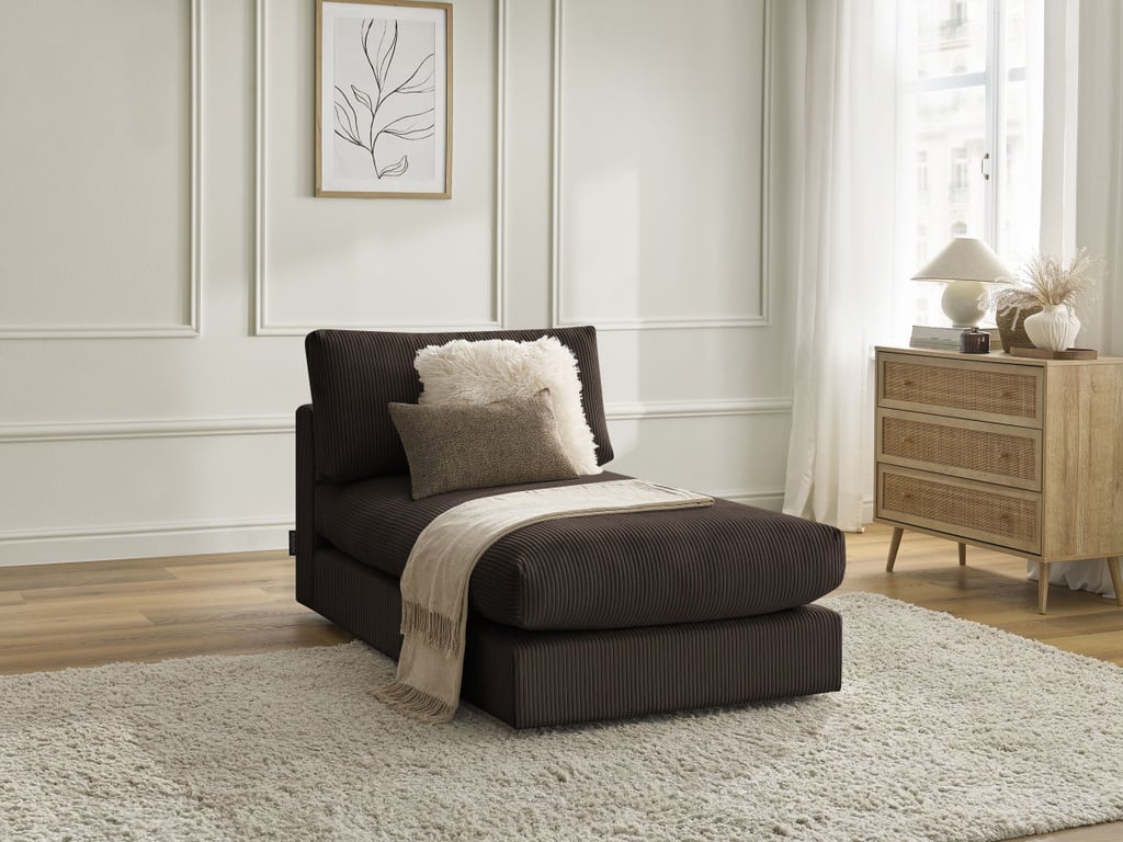 Produit similaire: Méridienne pour canapé modulable PARIS velours côtelé marron BOBOCHIC 1 places