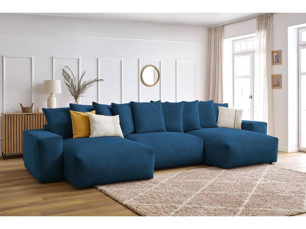 Produit similaire: Canapé panoramique convertible coffre VOLTAIRE bleu foncé panoramique BOBOCHIC 6 places