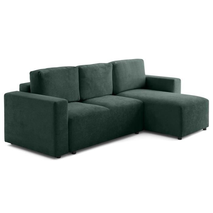 Produit similaire: Livy - canapé d'angle réversible 4 places convertible avec coffre en velours texturé - Vert