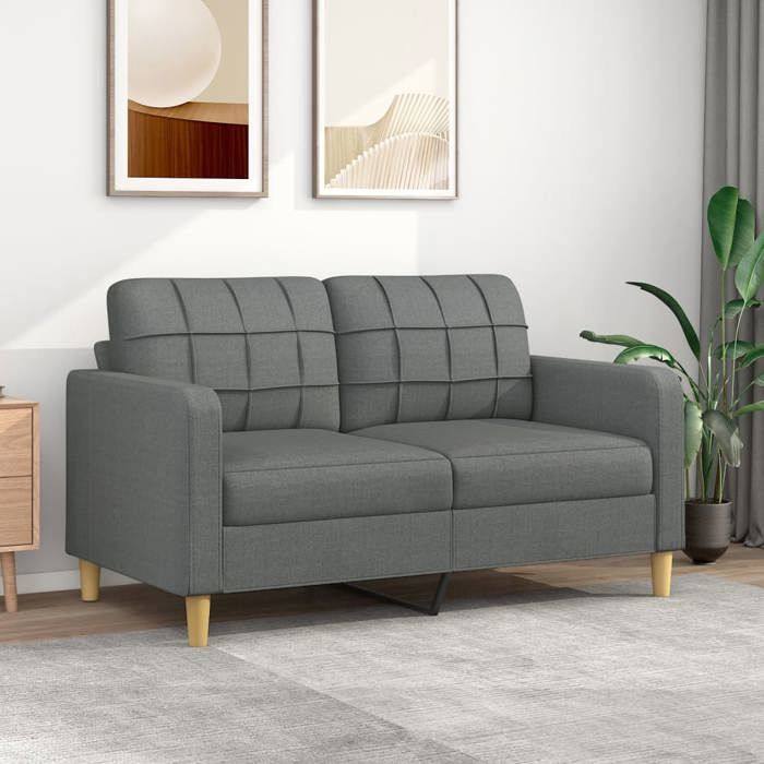 Produit similaire: Canapé à 2 places-Mobilier de Salon Gris foncé 140 cm Tissu 715362