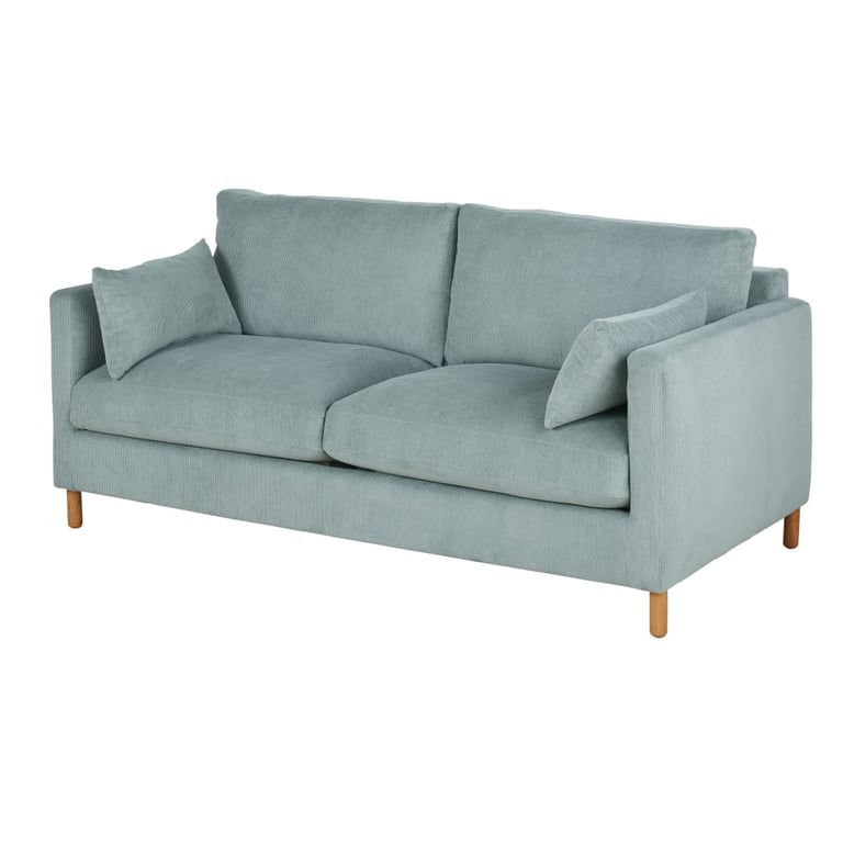 Canapé Julian convertible 4 places velours côtelé bleu - Vue supplémentaire 3