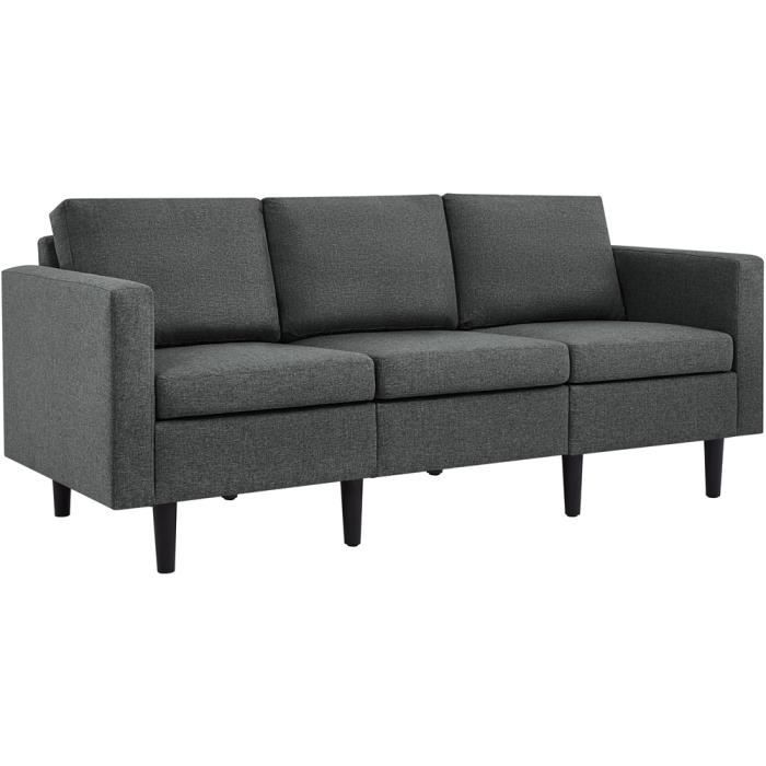 Produit similaire: Yaheetech Canapé 3 Places Design Modern Sofa Revêtement Tissu avec Rembourrage épais Salon-Chambre-Bureau-Appartement Gris foncé