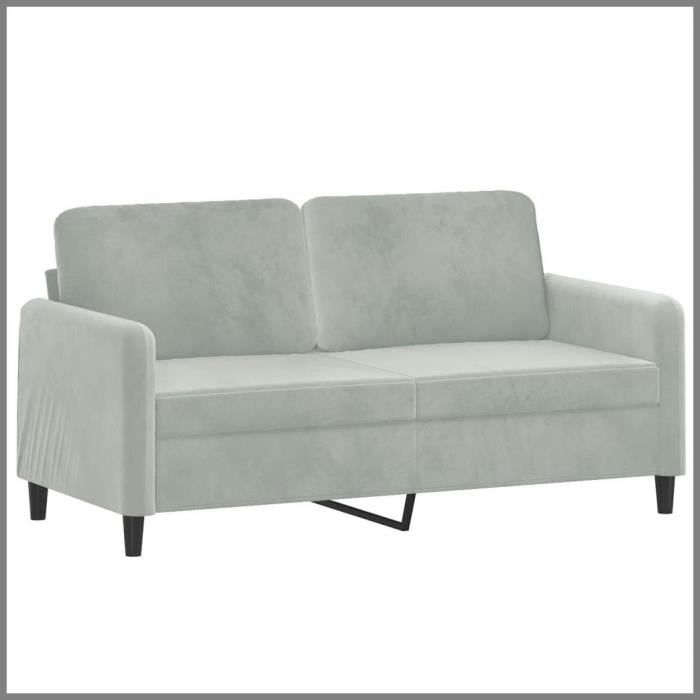 Produit similaire: Canapé à 2 places Gris clair 140 cm Velours-7019205402185