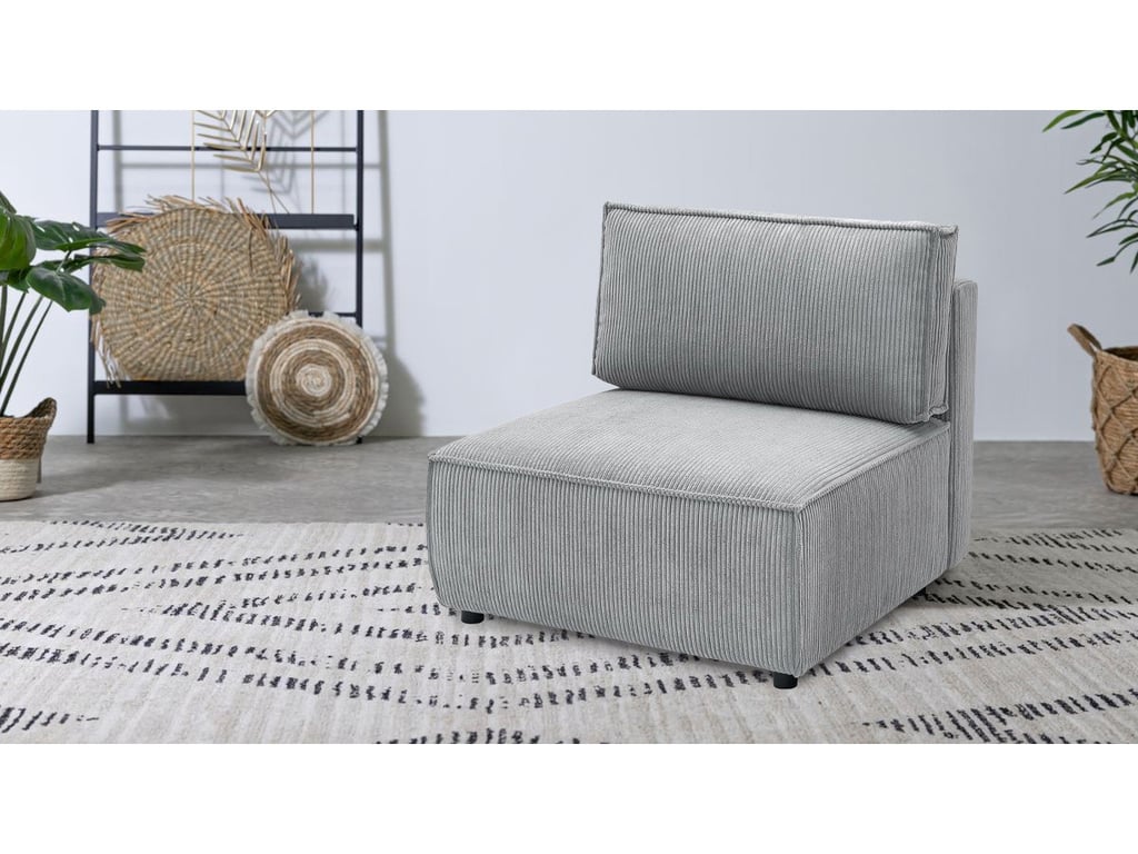 Produit similaire: Chauffeuse 1 place pour canapé modulable NIHAD tissu velours côtelé gris clair BOBOCHIC 1 places